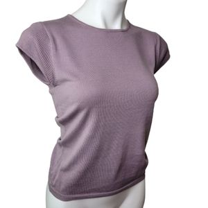 Max studio mauve cap sleeve top